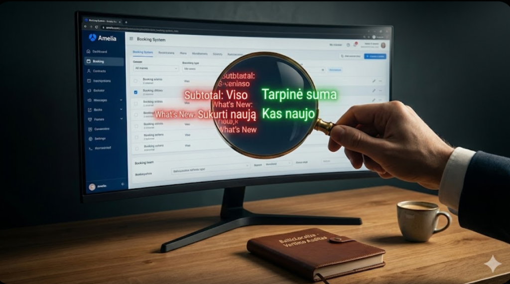 Amelia įskiepio vertimas į lietuvių kalbą – klaidų taisymas ir lokalizacija 2026.