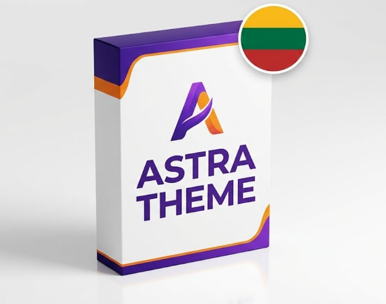 Astra Theme lietuviškas vertimas – Premium 3D pakuotė su Lietuvos vėliava